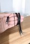 Leather Rubber Necklace Cord Jewelry Cord Ready-To-Wear Necklace Cord with Parrot Clip 70 cm 3 Pieces - 5