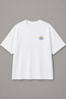 Sunset Embroidered Oversize T-Shirt White Unisex 30/1 Regular Fabric Short Sleeve - 5