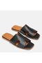 Women's Genuine Leather Slippers 41-42-43-44-Black - 2