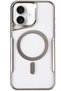 Ilkeshop New iPhone 16 Case Boyi Magsafe Silicone Cover (05625) - Silver