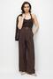 4833 Women's Blazer Jacket Palazzo Trousers Two-Piece Set Brown - 5