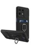 Ilkeshop New Redmi Note 13 4g Case Zuma Silicone with Business Card Holder and Ring (124407) - Black