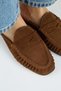 Zuleyka Women's Genuine Leather Pleated Loafer Tan Slippers - 4
