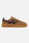 Women's Double-Faced A-Lined Leather Sports Shoes Taba Brown - 2