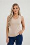 Women's Sleeveless Basic Plain Bodysuit 6-Piece Flexible Daily Stylish U-Neck Princess Collar - 4