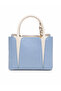 Multi-Compartment Women's Hand and Shoulder Bag with Scarf Detail – White - 2