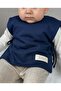 Navy Blue Cotton Baby and Drool Bib |   Modern Design, High Absorbency, and Easy Wear System - 4