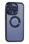 Ilkeshop New iPhone 15 Pro Max Case Slot Silicone (165000) - Navy Blue