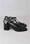 Seç 2626 Genuine Leather Heel Shoes (Heel Height: 6.5 cm) Black Patent Leather - 4