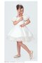 Girl's White Rose Detailed Tulle Evening Dress - 3