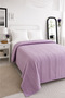 Vanilla Soft Double 100% Cotton Pique Lilac Bedspread 200X220Cm Waffle Bedspreed