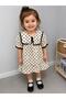 Polka Dot Collar Detailed Satin Dress