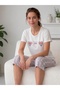 Women's Capri Pajama Set Heart - 2