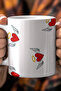 Heart Patterned 330ml Printed White Ceramic Mug Cup
