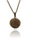 Soda Cap Pendant Retro Bottle Cap Necklace - Antique Yellow Plated Classic Chain Included