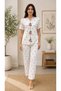 Yazlik Karyoka Stitched Short Sleeve Women's Pajama Set