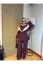 Fresh Premium Tncl Fabric Sporty Stylish Set with Contrast Trim and Zipper, Matching Hijab Set