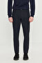 Men's Navy Blue Slim Fit 5-Pocket Casual Trousers - 2