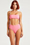 Women's Bikini Set Strapless Cutout Thin Straps High Waist Hipster Bottom Without Underwire Knitted Glitter Fabric - 4
