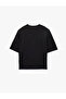 Half Sleeve Stripe Detailed Crew Neck Printed Oversize Sports T-Shirt - 5