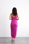 Strappy Collar, Sparkling, Brooch Detailed, Slit, Stylish Evening Dress - 2