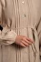 Ribbed Detailed Muslin Shirt Stone - 6