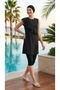Women's Black, Sleeveless, Lined, Gusseted, Semi-Closed, Flexible, Quick-Drying, Sea/Pool Swimsuit _2314 - 5