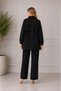 Ornamental Button Waistband with Drawstring Detail, Laser Cut Detailed Elastic Pants Set - 5
