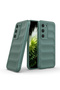 Tecno Spark 40 Pro Compatible Case with Hollowed-Out Back Surface Design, Ethnic Silicone T40079 - Dark Green - 4