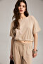 Stery women's soft organic cotton stone color top and bottom set