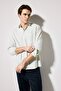100% Cotton Regular Fit Polo Collar Striped Long Sleeve Shirt G6283Ax26Sm - 3