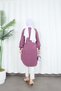 Hijab Tunic with Beaded Sleeves Purple Hnt7515 - 4