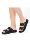 Castle Balack Ac12507 Genuine Leather Adjustable Buckle Soft Fusped Sole Women's Slippers