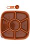 DC2887 Airtight Spice Box, 19 cm x 19 cm x 6.3 cm Size, Brown - 4