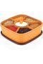 DC2887 Airtight Spice Box, 19 cm x 19 cm x 6.3 cm Size, Brown