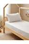 100% Cotton Muslin Elastic Single Bed Sheet and Scalloped Pillowcase Set 90X190 cm White - 4