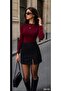 Mini Skirt High Waist Tight Stretchy Fabric Crepe - 3