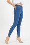 Blue Narrow Leg Super Skinny High Waist Elasticity and Gathering Effect Women's Jeans - 4