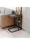 2 Tier Faux Marble End Rectangle Side with Shelves Small Nightstand Accent for Living Room Bedroom （30x50x58） - 4