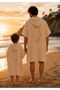 Heart Embroidered Muslin Fabric Mother Father Child Combination Poncho - 2