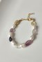 Certified Real Barley Pearl, Amorphous Fluorite Natural Stone Bracelet - 2