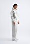 Men's Reflective Detailed Hooded Sweatshirt Space Gray - 4