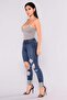 Fashionnova Gray Strappy Crop Blouse - 3