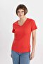 Women's Red T-Shirt - I1080Az/Rd93