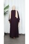 Bat Sleeve Leopard Stone Dress Purple Hnt8526 - 5