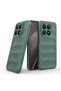 Mi 15t Compatible Case with Hollowed Out Back Surface Design Ethnic Silicone T40176 - Dark Green - 3