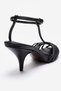 Ovier Women's Heeled Shoes with Black Leather Accessories - 5