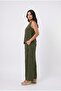 Women's Khaki Linen Textured Comfortable Cut Top and Bottom Set Hzl26S-Vl15141 - 2