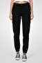 Women Regular Fit Plain Cargo Pants, Black - 5