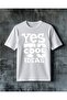 Bos Beyaz 71 Printed Oversize T-Shirt